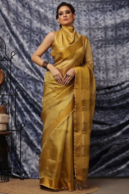 Handloom Saree-Golden Aura