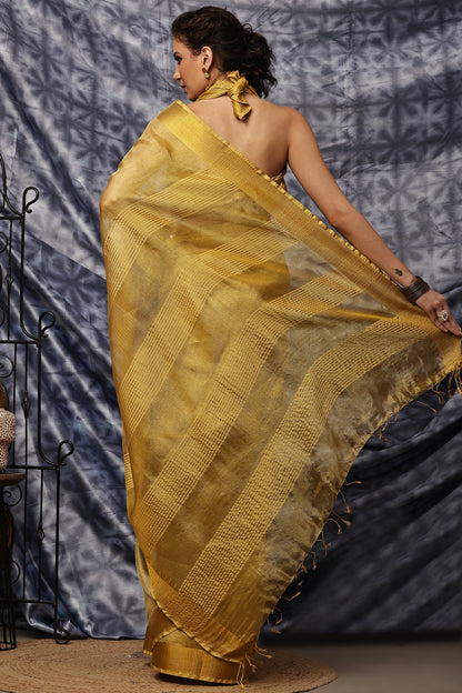 Handloom Saree-Golden Aura