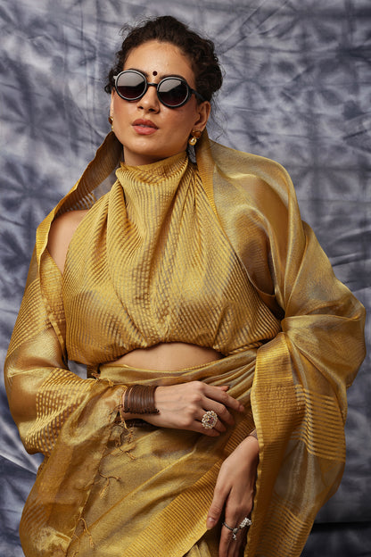 Handloom Saree-Golden Aura