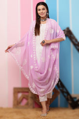 Georgette Dupatta- Lilac