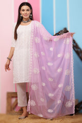 Georgette Dupatta- Lilac