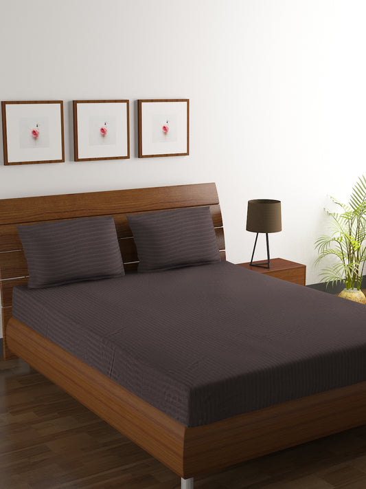 Cotton Bedsheet - Double Bed - Grey