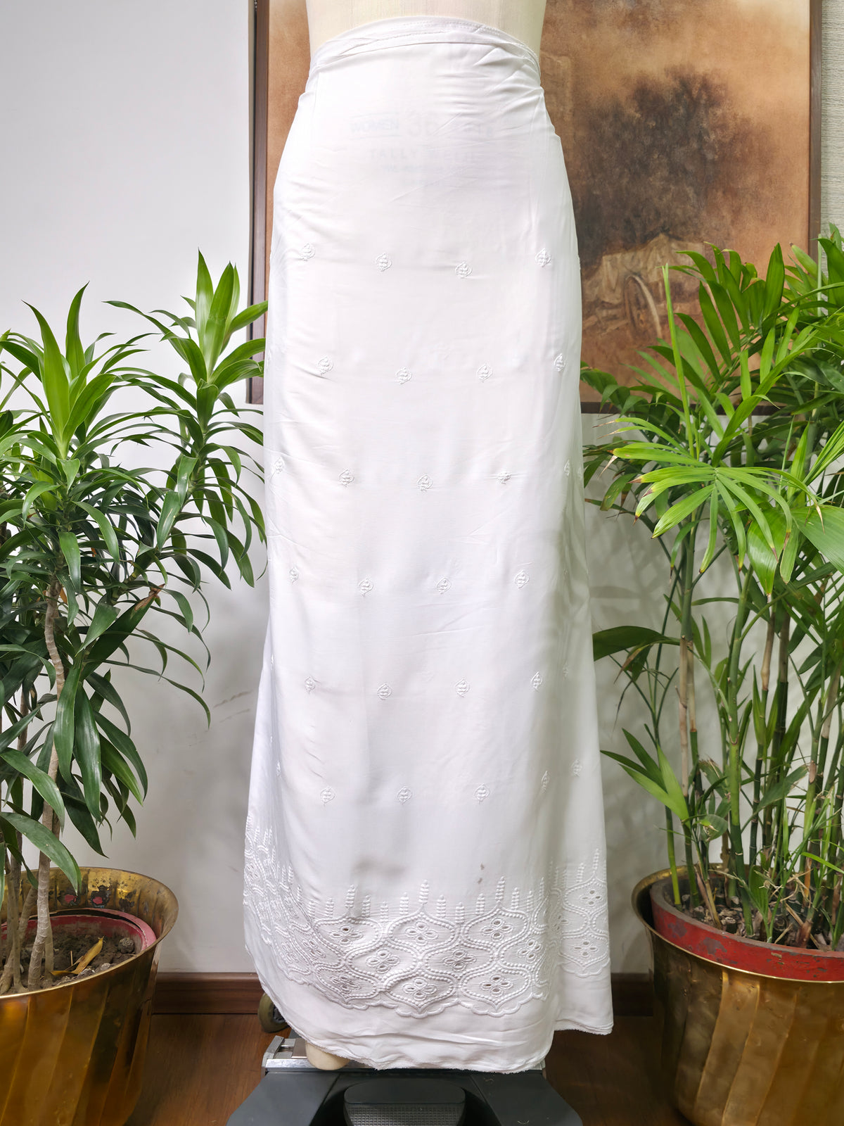 Cotton Embroidered Unstitched Suit- Safed Noor- Pink