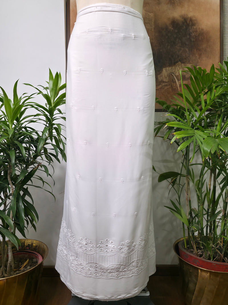 Cotton Embroidered Unstitched Suit- Safed Noor- Blue