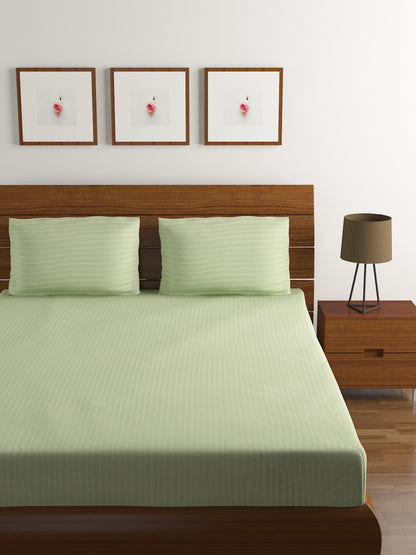 Cotton Bedsheet - Double Bed - Sage Green