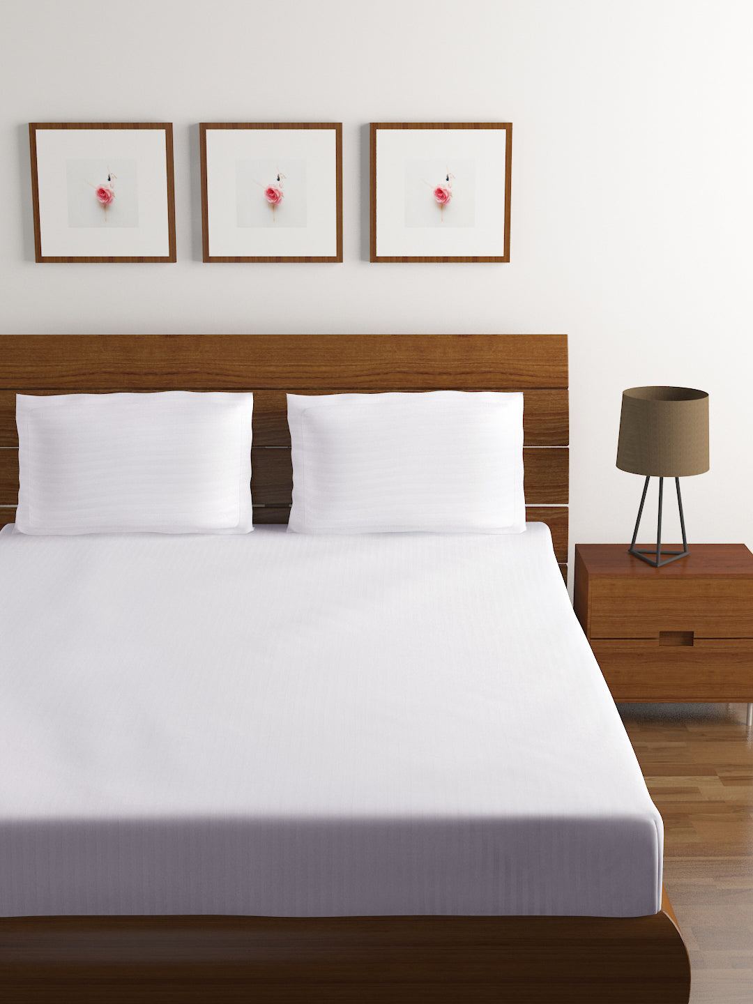 Cotton Bedsheet - Double Bed - White