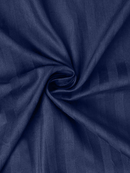 Cotton Bedsheet - Double Bed - Navy Blue