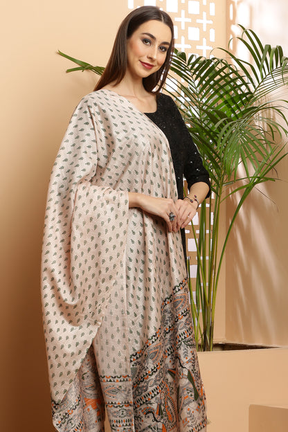 Dupatta-Bhagalpuri Katan - Madhubani Green