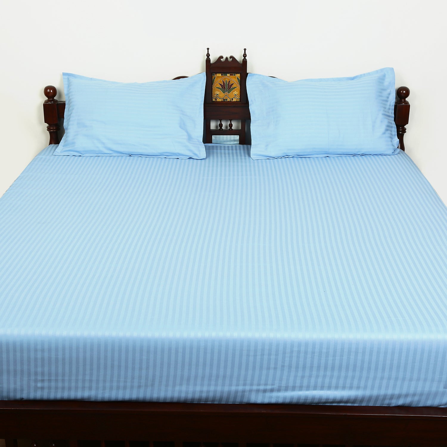 Pure Cotton Bedsheet - Double Bed - Indigo Blue