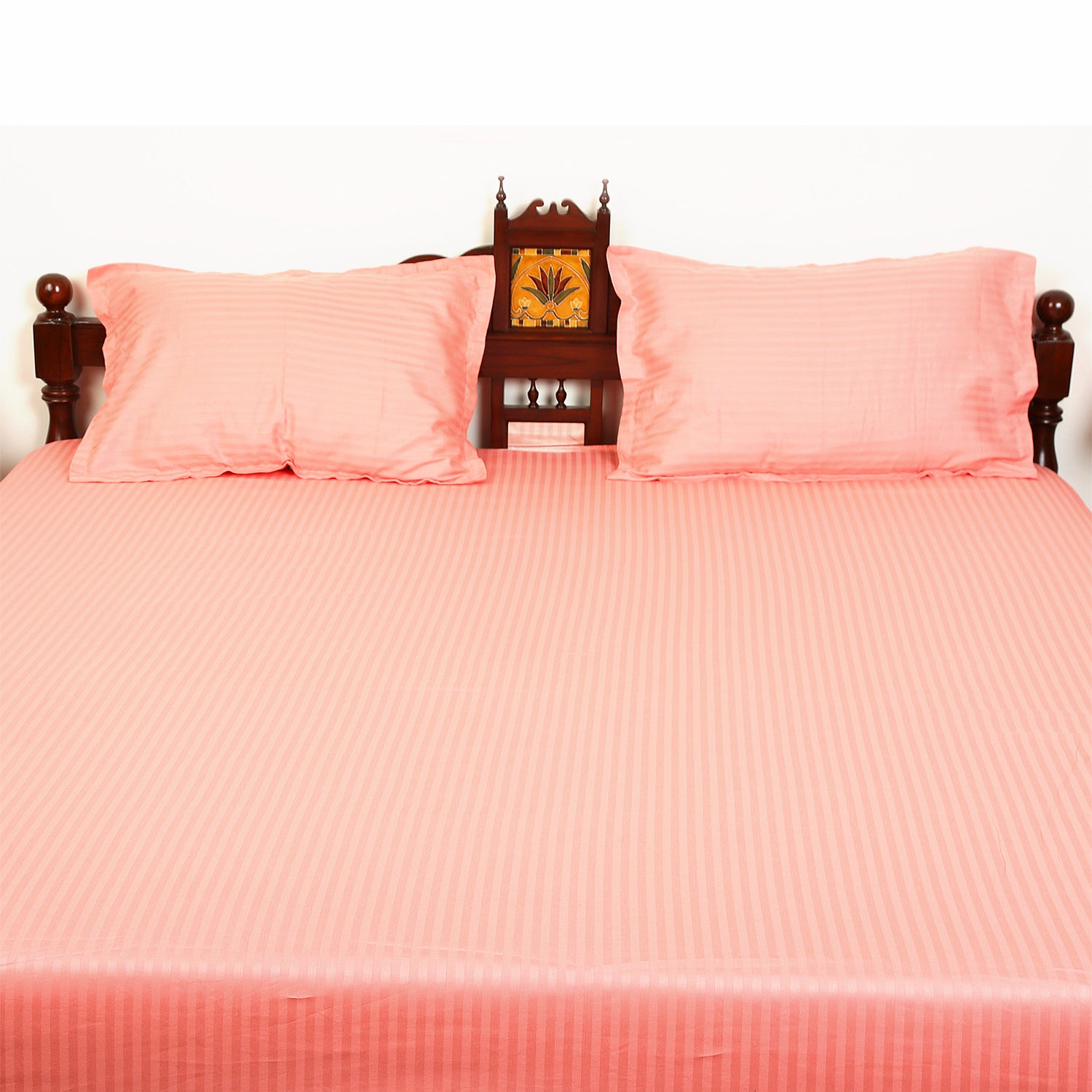 Pure Cotton Bedsheet - Double Bed - Rose Pink