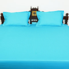 Plain Bedsheet - Double Bed - Turquoise Blue