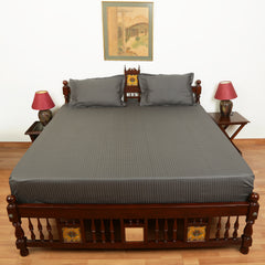 Plain Bedsheet - Double Bed - Grey
