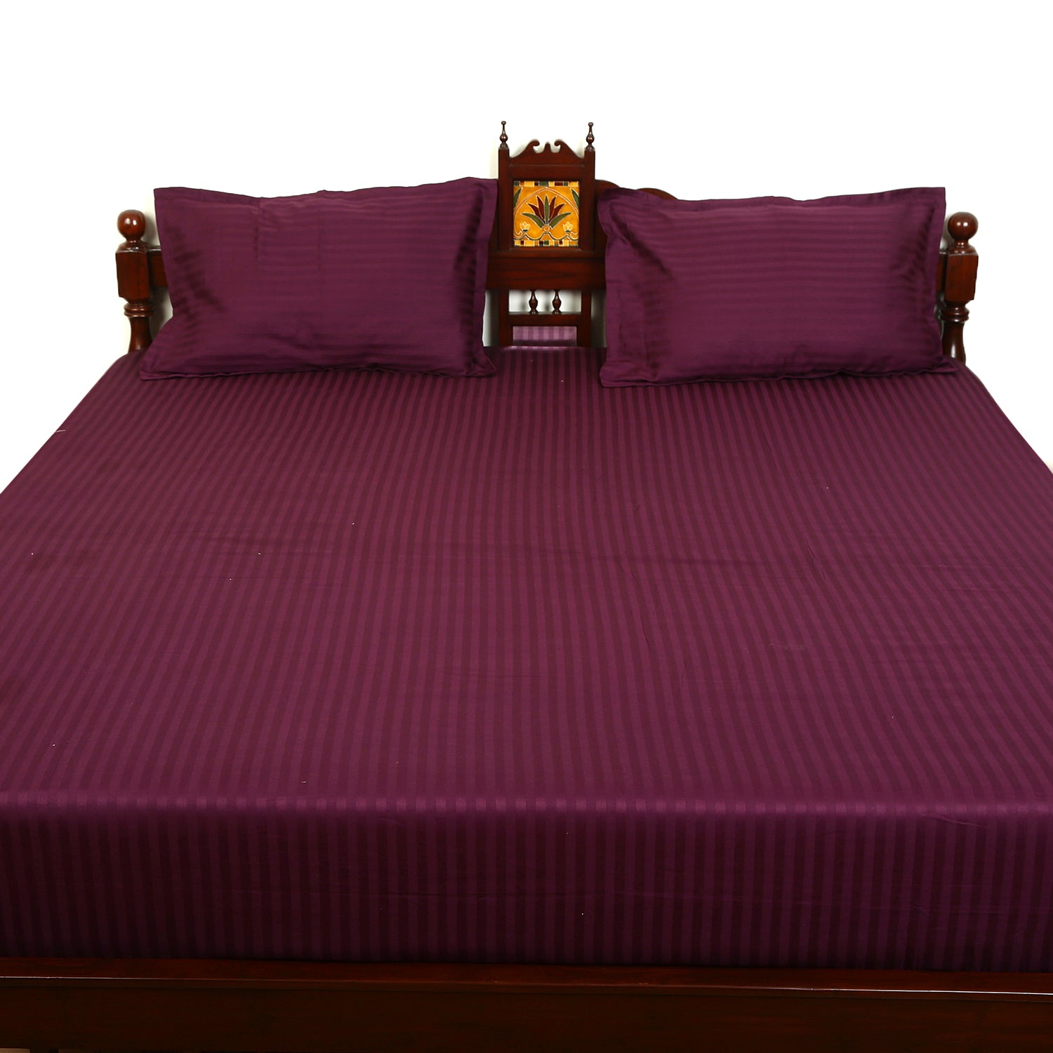 Plain Bedsheet - Double Bed - Wine