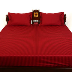 Plain Bedsheet - Double Bed - Cherry Red