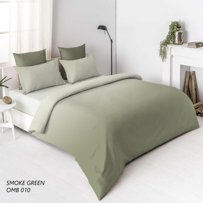 Ombre Cotton Bedsheet - Smoke Green