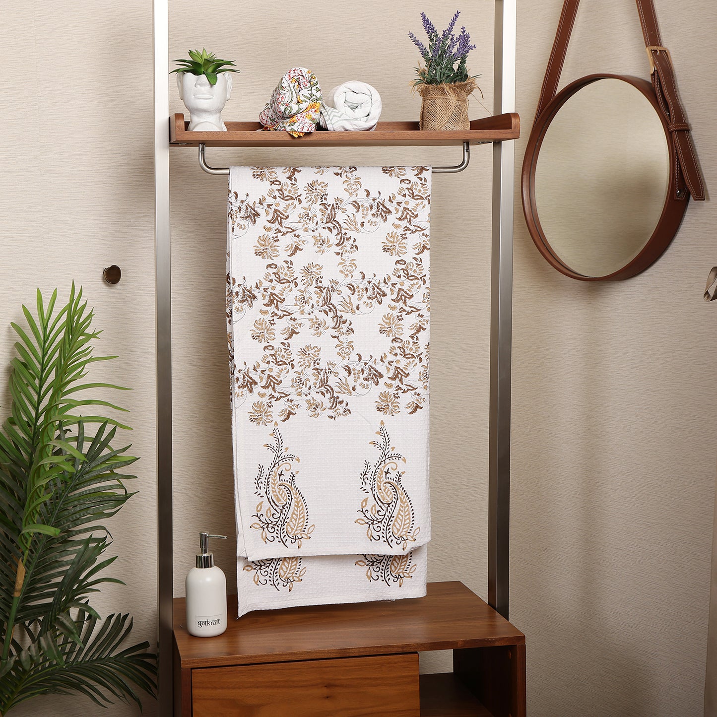 Bath Towel- Brown Paisley