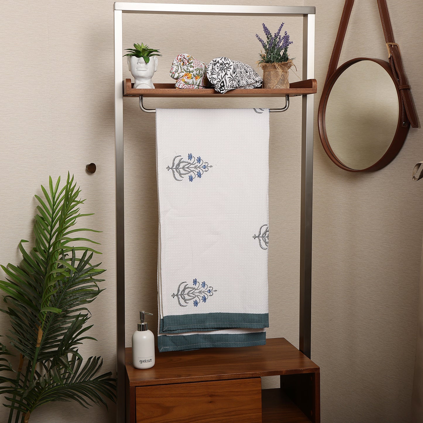 Bath Towel- Blue Lotus