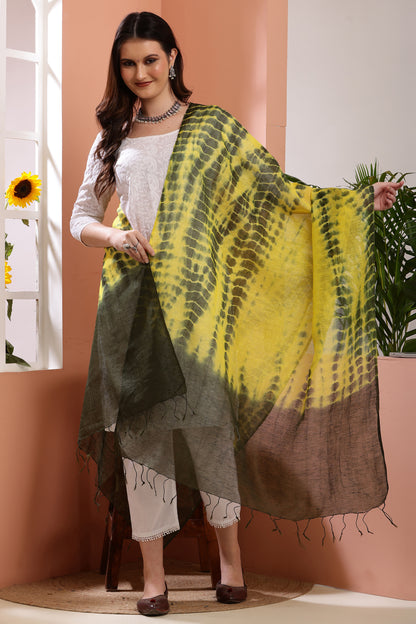 Dupatta- Tie n Dye - Green