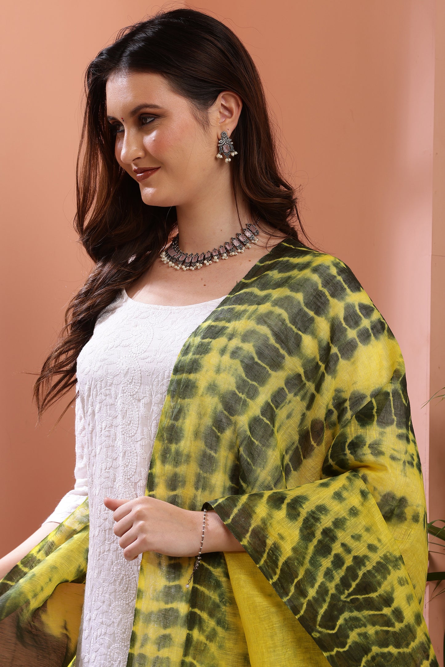 Dupatta- Tie n Dye - Green
