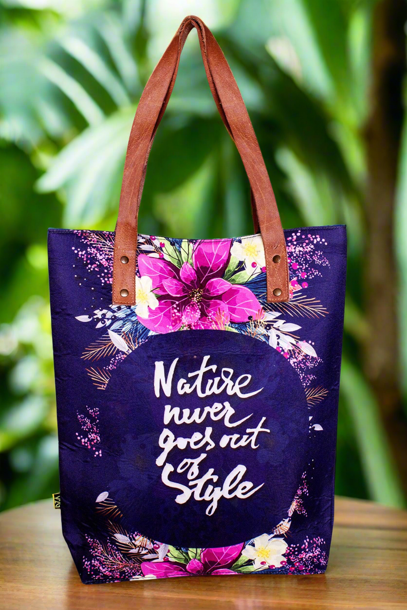 Tote bag- NATURE NEVER GOES OUT OF STYLE