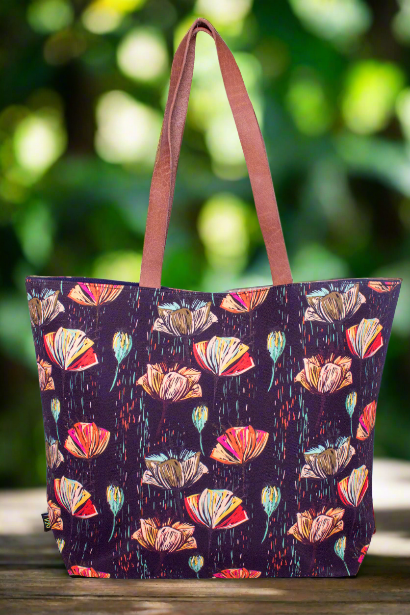 Shopper Bag-Line Flowers