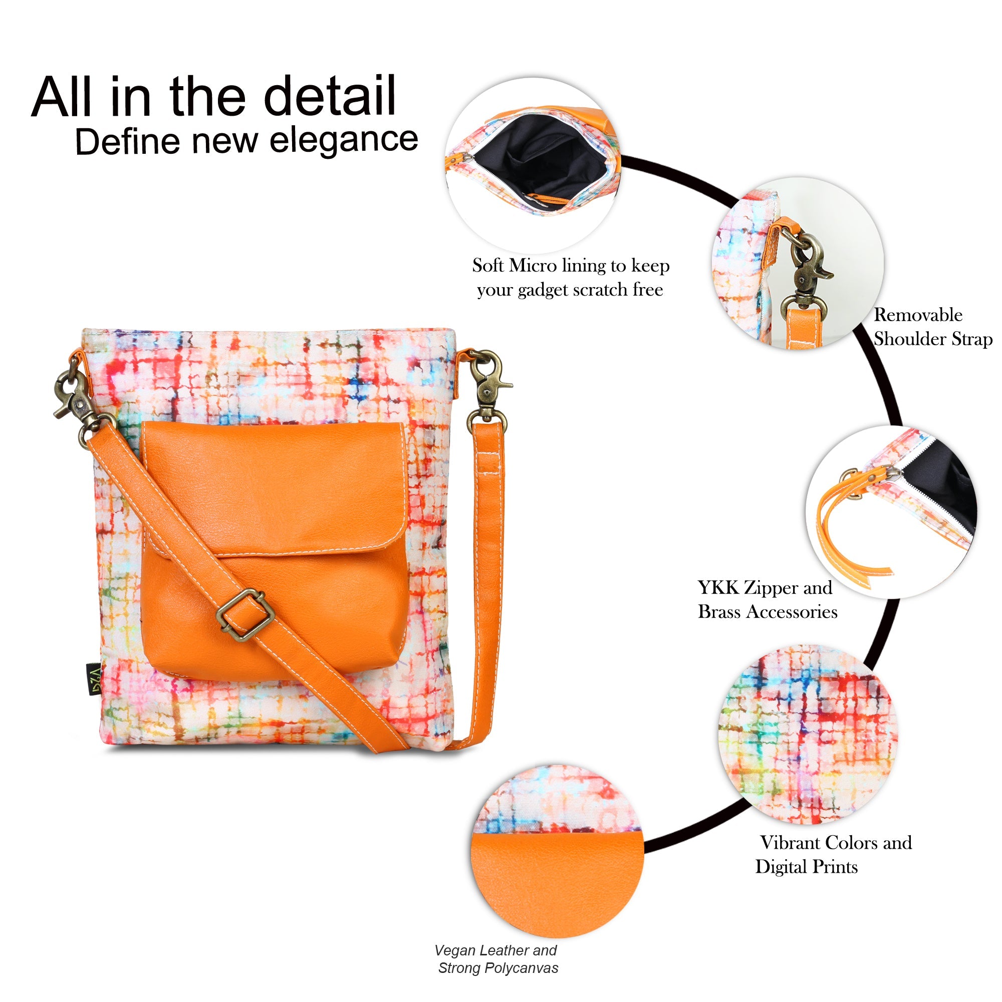 Sling Bag- Pop Orange