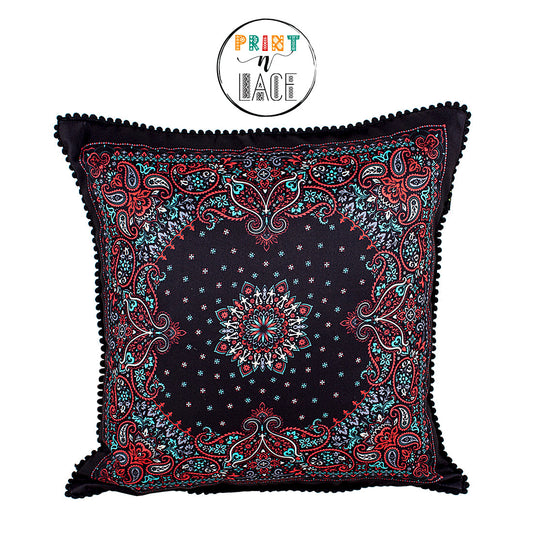 Print n Lace 058(black n multi)