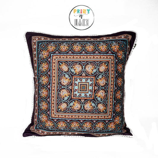 Print n Lace 008(brown n multi)