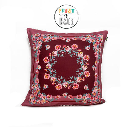 Print n Lace 016(carrot pink n maroon)