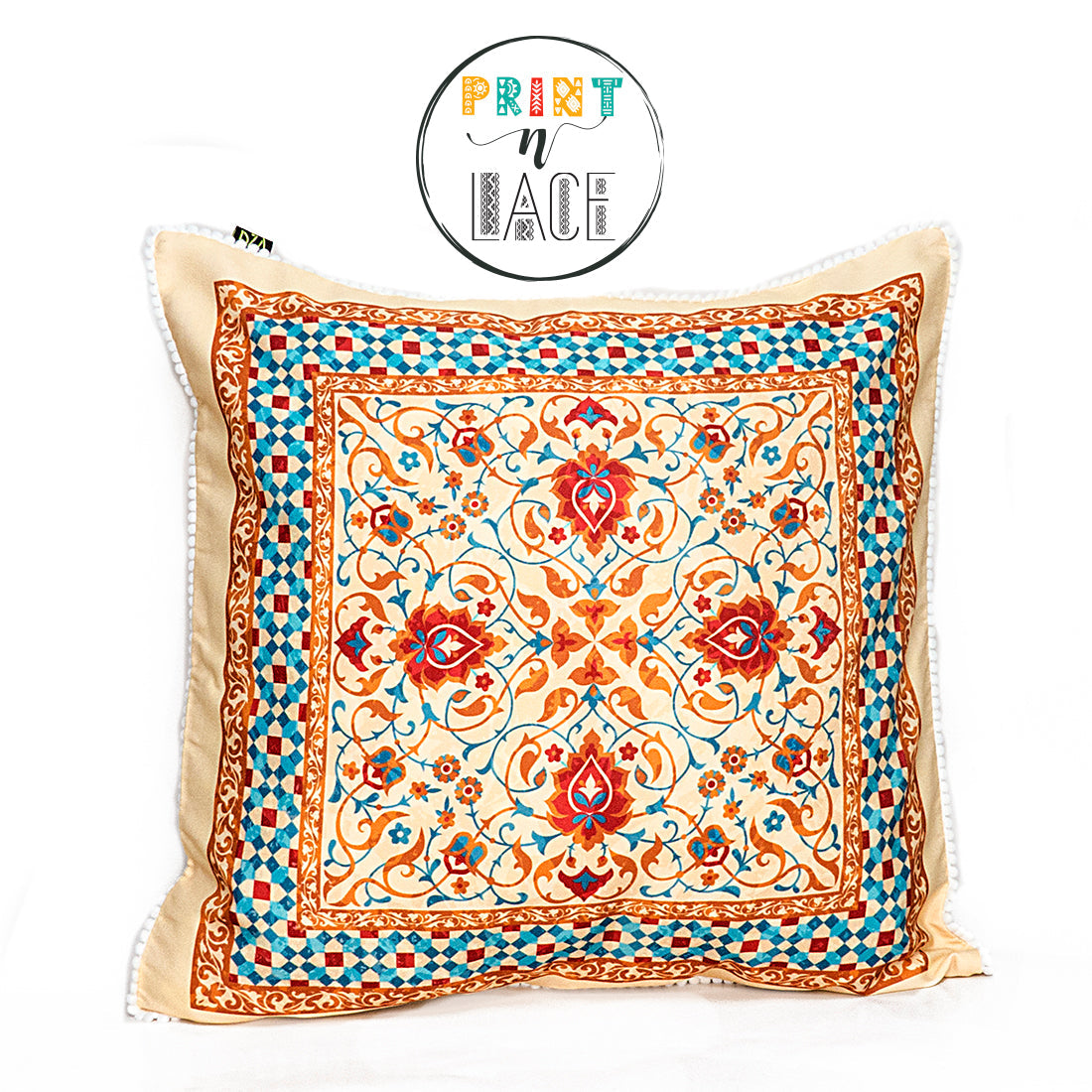 Print n Lace 021(beige n multi)