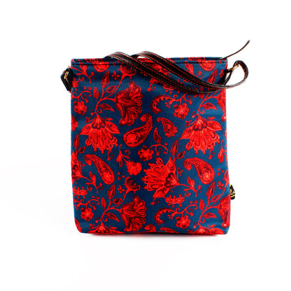 Sling Bag - Red Floral Paisely