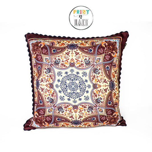 Print n Lace 003(maroon n multi)