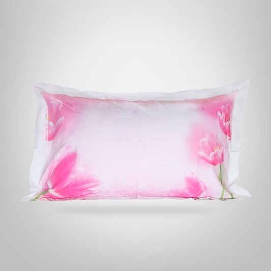 Pillow Covers-Printed- Pink Tulips- Pair