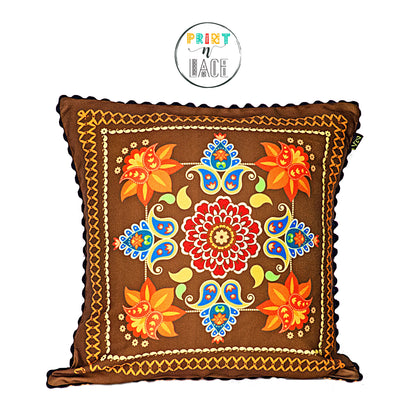 Print n Lace 037(brown n multi)