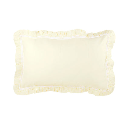 Pillow Covers-Plain Color-Light Yellow- Pair