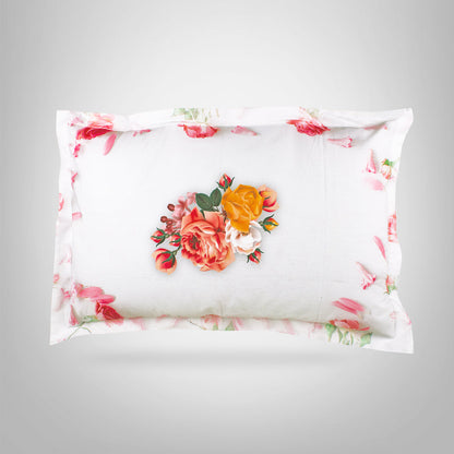 Pillow Covers-Printed-Roses- Pair