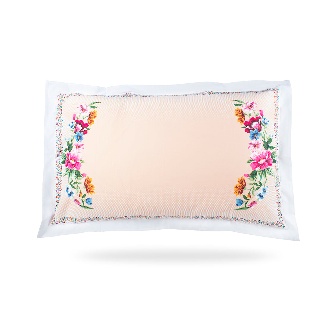 Pillow Covers-Printed-Bracketed Flowers- Pair
