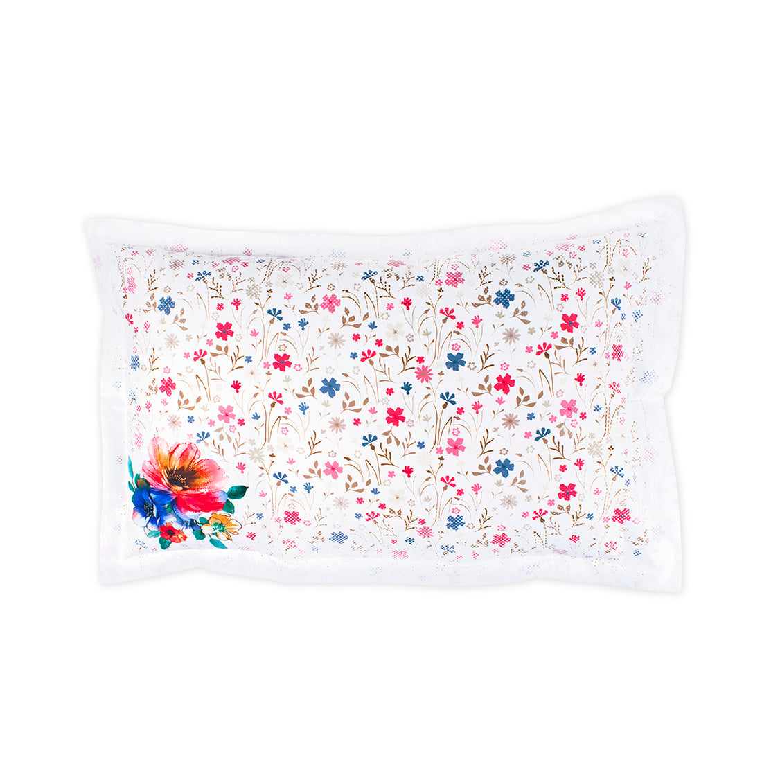 Pillow Covers-Printed-Scattered Flowers- Pair