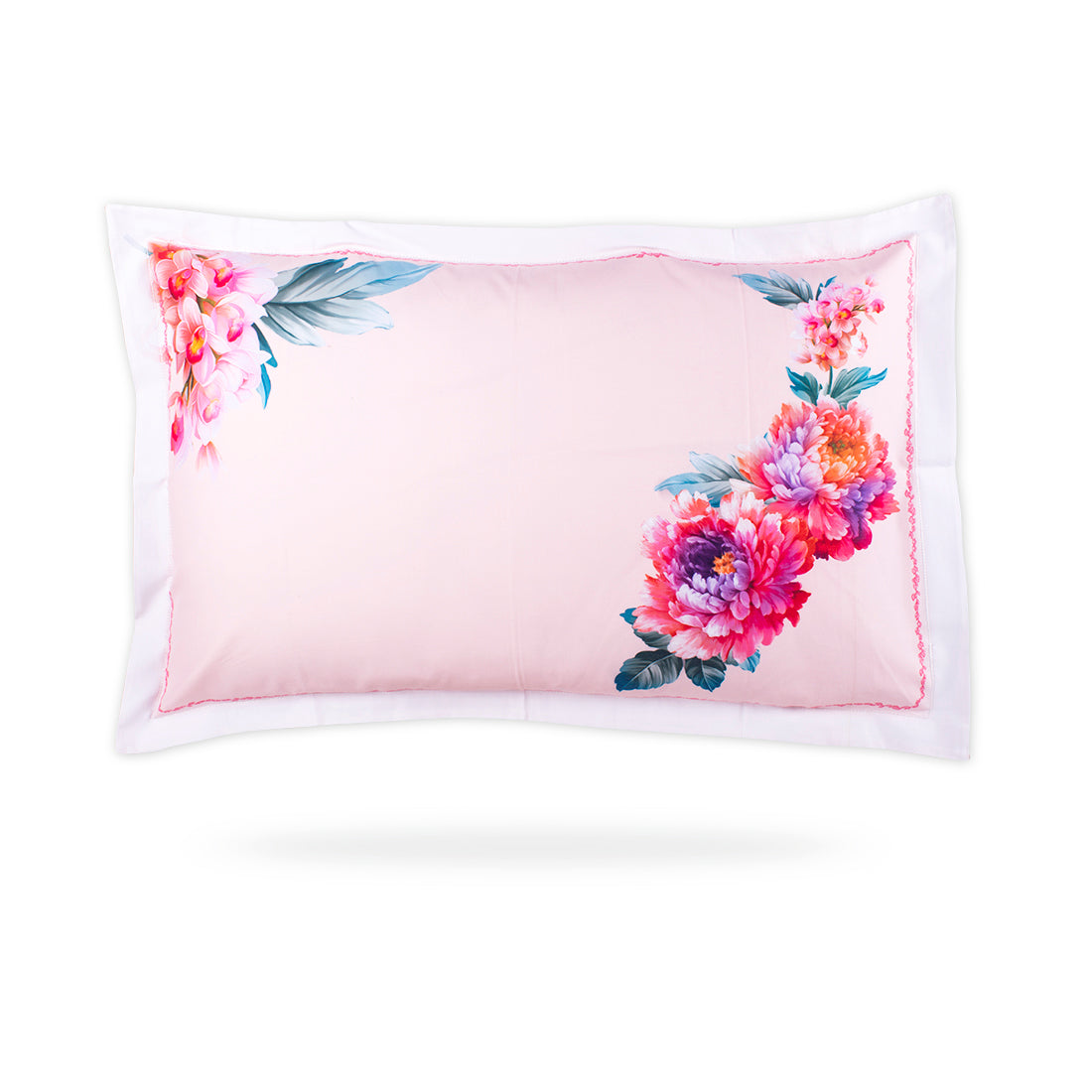 Pillow Covers-Printed-Corner Bunches-Pair