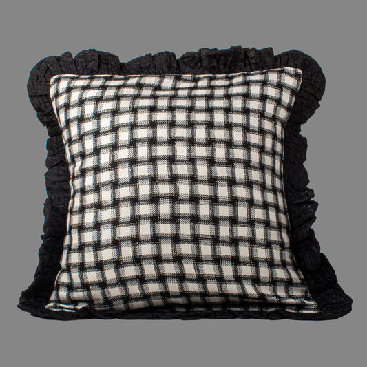 Cushion Cover-Black n White Checks