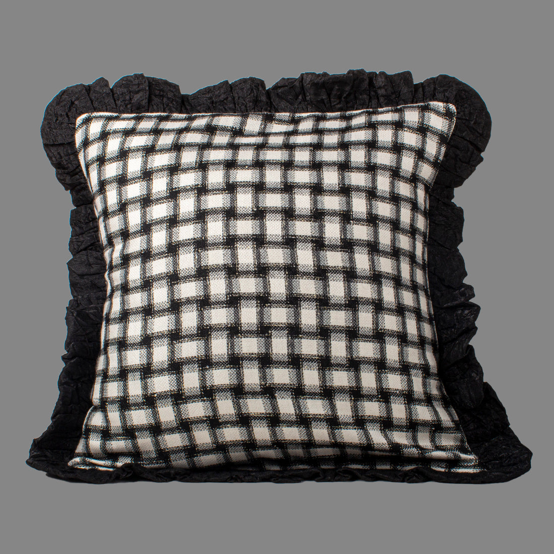 Cushion Cover-Black n White Checks