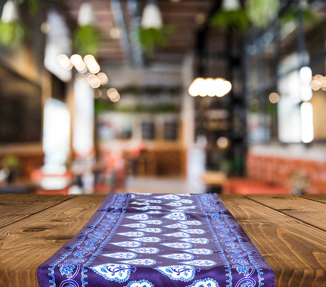 Runner-Blue Indian Print
