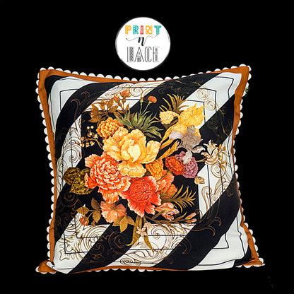 Print n Lace 026(brown n multi)