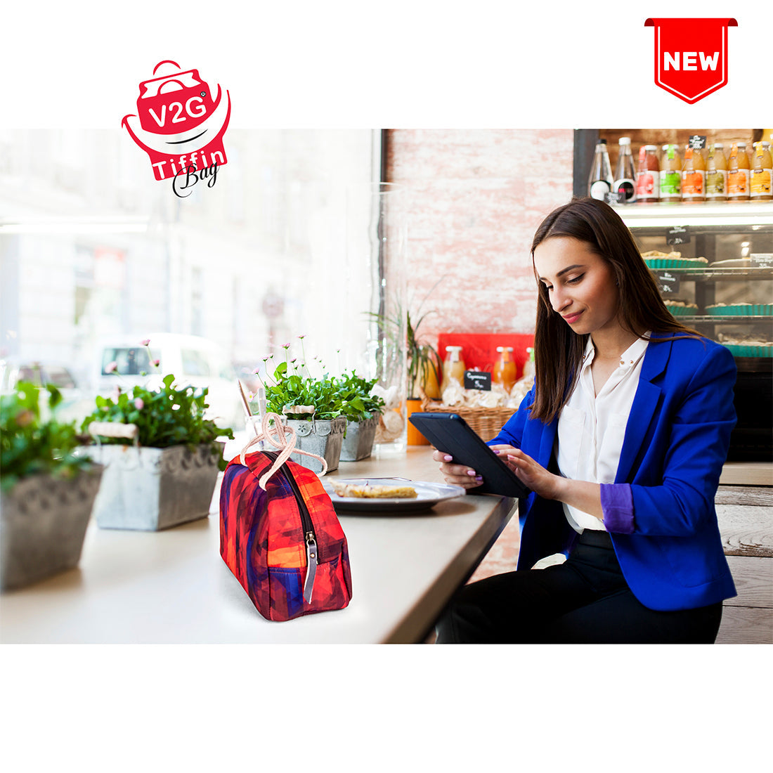 Tiffin- Lunch Bag-Red Hues 23