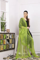 Dupatta-Bhagalpuri Tissue- Green