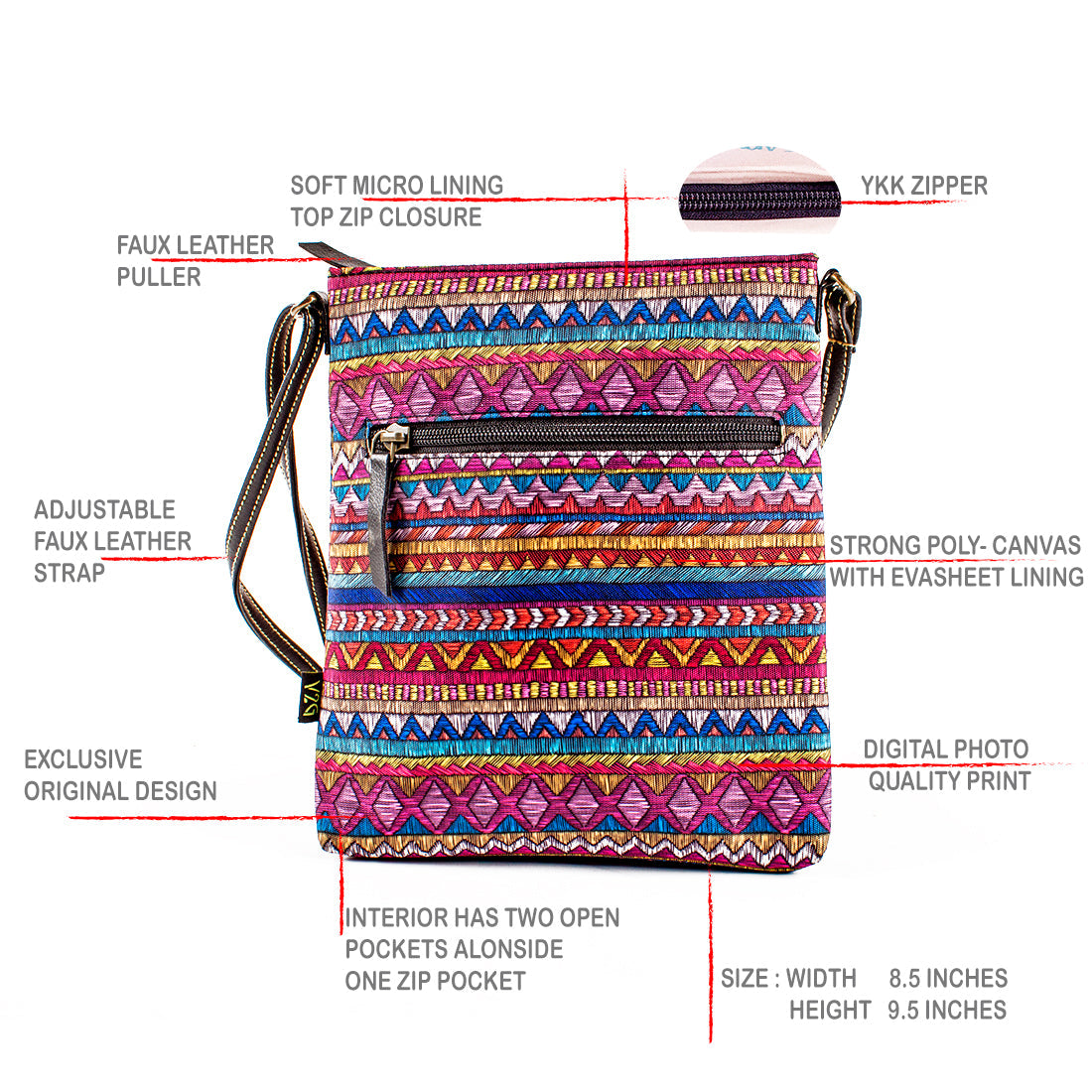 Sling Bag - Aztec Print
