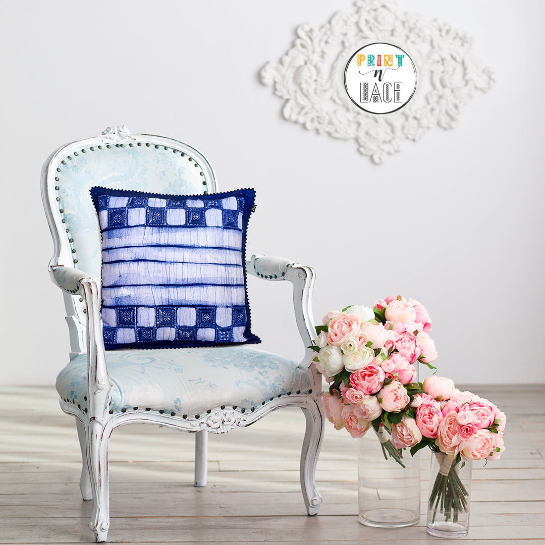 Print n Lace 011(indigo blue)