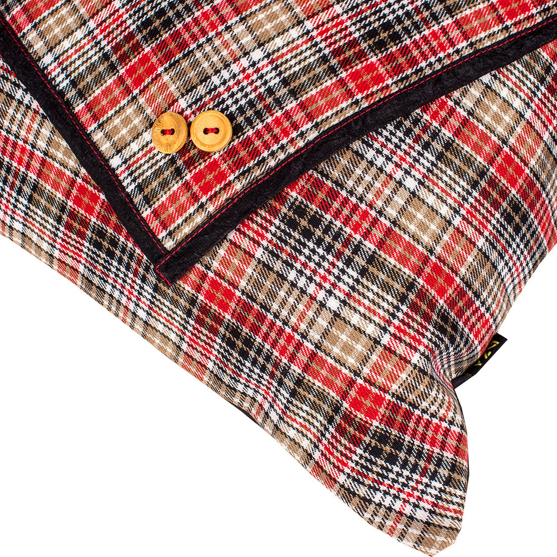 Cushion Cover-Black n Red Checks