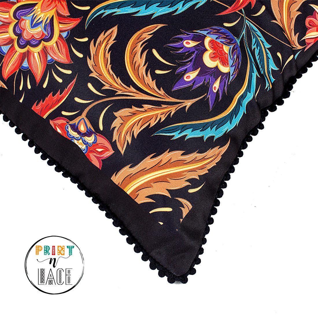 Print n Lace 054(black n multi)