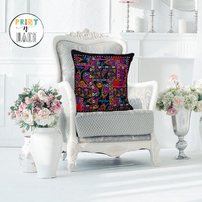 Print n Lace 022(black n multi)